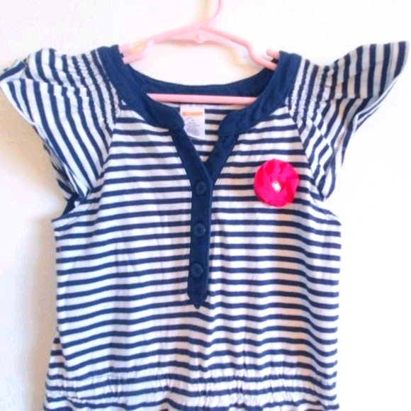 Gymboree Girl Romper Stipers  Sleeveless Size 6 - Picture 3 of 8